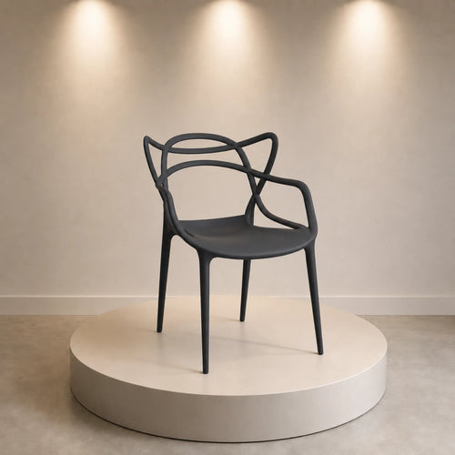 Sedia in polipropilene antracite per cucina e zona living - Curve
