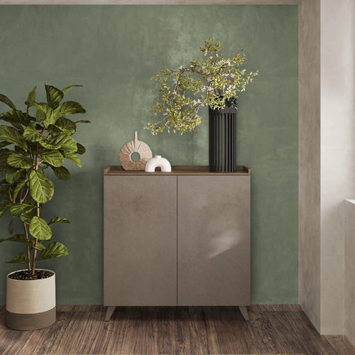 ontenitore 2 ante Bronzo e Mercure per soggiorno e zona living - Tray