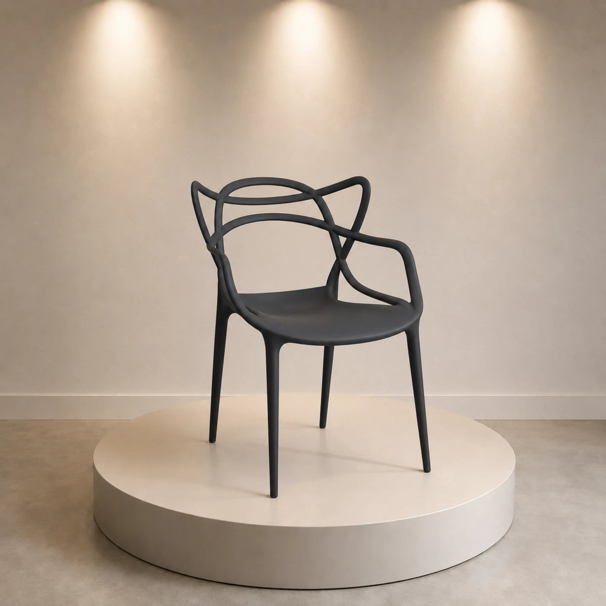 Sedia in polipropilene antracite per cucina e zona living - Curve