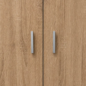 Armadio multiuso 2 ante con ripiani rovere per bagno, lavanderia e ambienti di servizio - 007146