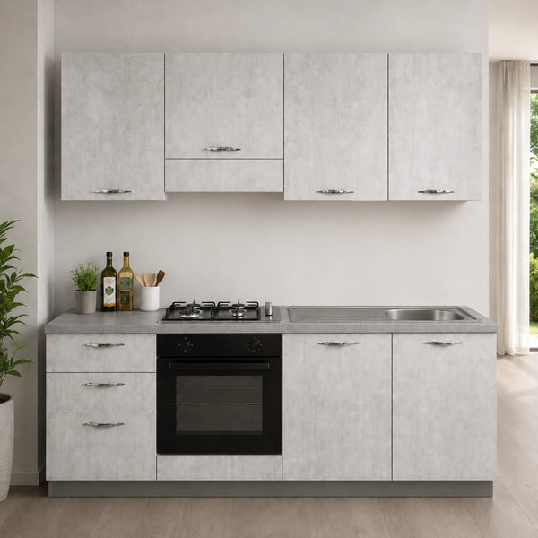 Cucina componibile completa con elettrodomestici e sistema Soft Close per ambienti moderni - Ida