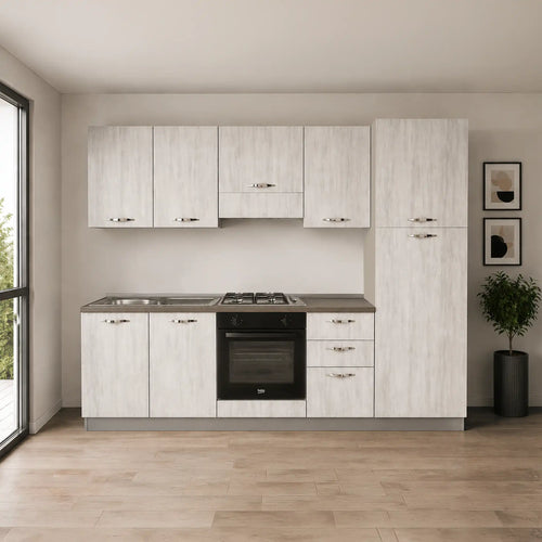 Cucina componibile completa con elettrodomestici e sistema Soft Close per ambienti moderni - Tea