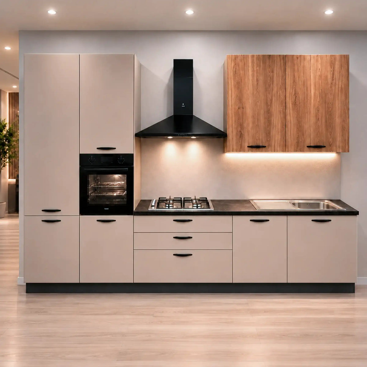 Cucina componibile completa con elettrodomestici, lavastoviglie e sistema Soft Close per ambienti moderni - Viola