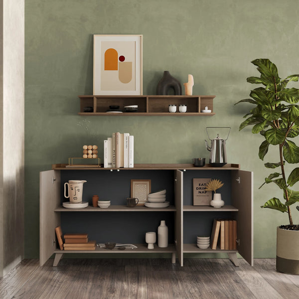 Madia 3 ante Bronzo e Mercure per soggiorno e zona living - Tray