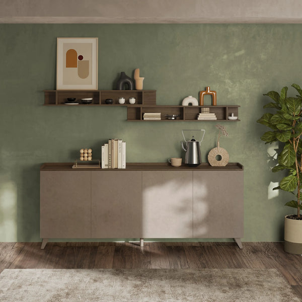 Madia 4 ante Bronzo e Mercure per soggiorno e zona living - Tray