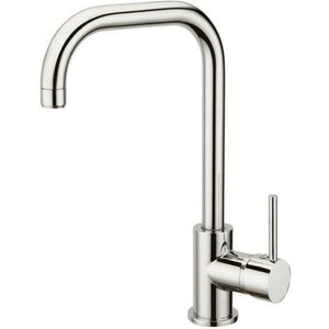 Miscelatore lavello monocomando cromato con bocca alta girevole in ottone per cucina - Florida Idrobric