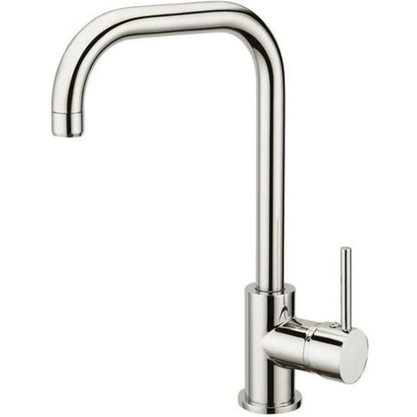 Miscelatore lavello monocomando cromato con bocca alta girevole in ottone per cucina - Florida Idrobric