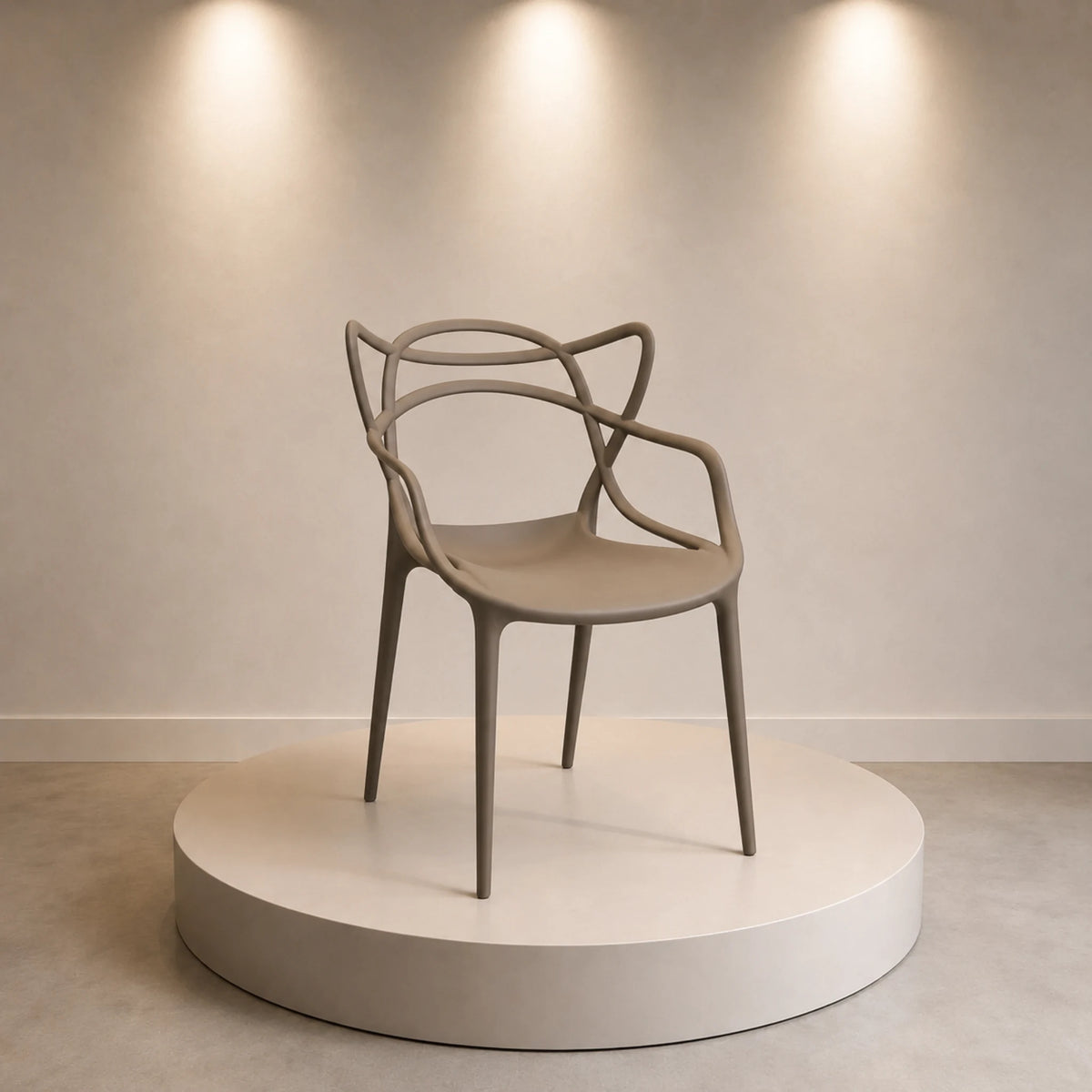 Sedia in polipropilene tortora per cucina e zona living - Curve