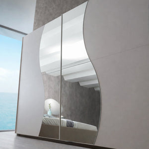 Camera da letto completa con armadio, letto matrimoniale, comò, comodini e specchiera - Pegasus