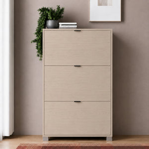 Scarpiera 3 ribalte con doppi ripiani interni e finiture moderne - SC002
