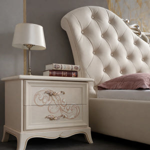 Camera da letto completa con armadio scorrevole, letto matrimoniale, comò, comodini e specchiera - Giulietta