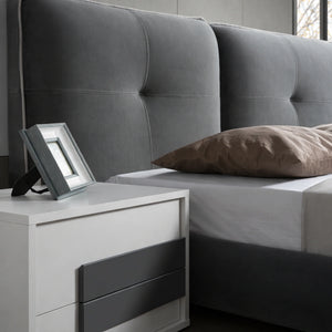 Camera da letto completa con armadio 2 ante scorrevoli, letto matrimoniale, comò, comodini e specchiera - Blossom