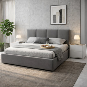Camera da letto completa con armadio, letto matrimoniale, comò, comodini e specchiera - Ilaria