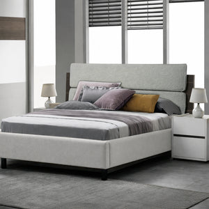 Camera da letto completa con armadio 2 ante scorrevoli, letto matrimoniale, comò, comodini e specchiera - Kaela