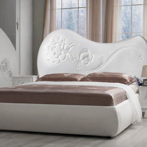 Camera da letto completa con armadio, letto matrimoniale, comò, comodini e specchiera - Rebecca