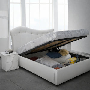 Camera da letto completa con armadio scorrevole, letto matrimoniale, comò, comodini e specchiera - Mabel