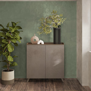 ontenitore 2 ante Bronzo e Mercure per soggiorno e zona living - Tray